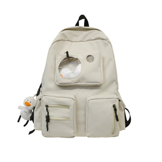 Buy white Multi Pocket See-Through Backpack