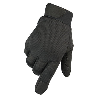 Buy black Unisex Wear-resistant Breathable Full-finger Touch Screen Gloves