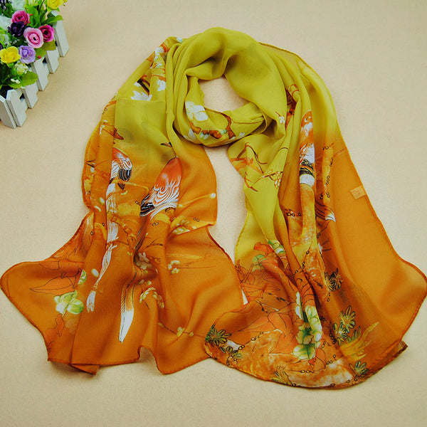 Women Chiffon Printed Scarf