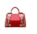 Women Floral Shiny Luxury Handbag