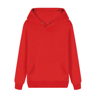 Buy red Unisex Plain Solid Colored Cotton Hoodie