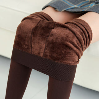 Buy coffee Women Warm Fur Lined Leggings