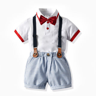 Buy 3322-style Boys&#39; Short-sleeved T-shirt Suspender Pants