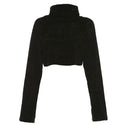 Women Turtleneck Cropped Sweater