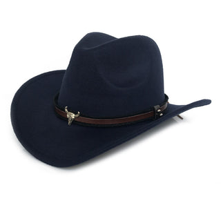 Buy navy-blue Unisex Woolen Jazz Hat