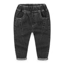 Black Elasticated Cotton Denim Pants