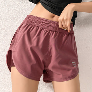 Elasticated Cotton Blend Layered Shorts