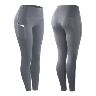 Buy dark-grey Side Pocket High Waist Leggings