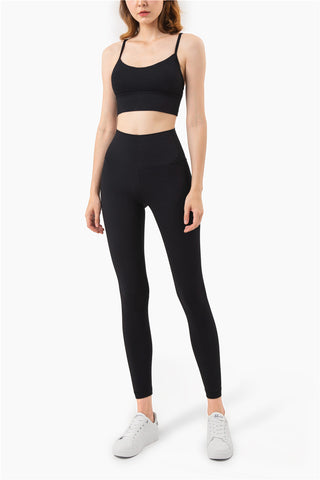 Double Line High Waist Nylon Leggings