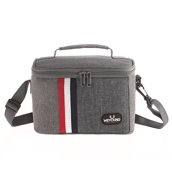 Insulated Striped Lunch Bag