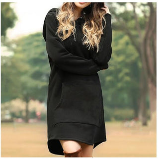 Buy black Solid Color Long Sleeve Hoodie