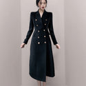 Pearl Button Double Breasted Blazer Dress