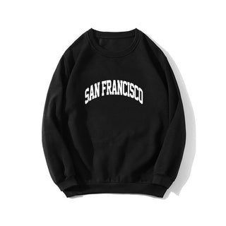 Buy black San Francisco Round Neck Cotton Sweater