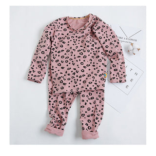 Buy pink Cotton Leopard Print Two Piece Shirt and Pants