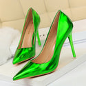 Women Glossy Patent Leather Heels