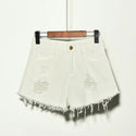 Ripped Denim Frayed Shorts