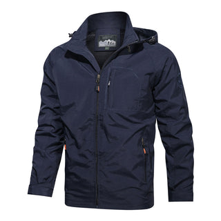 Buy navy-blue Windproof Men&#39;s Casual Jacket