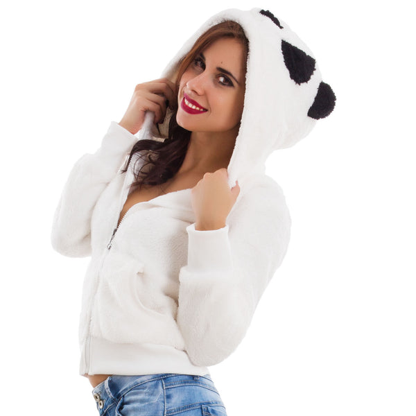 Women Slim Plush Fabric Hoodie