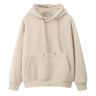 Buy beige Women Velvet Thick Pullover Cotton Hoodie