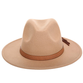 Buy khaki Women&#39;s Fashion Woolen Jazz Hat