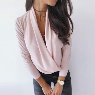 Buy pink Women&#39;s Deep V-neck Shirt