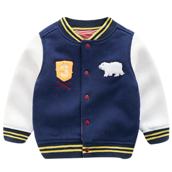 Cotton Striped Animal Sports Jacket