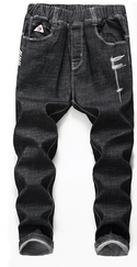 Boy's Denim Cotton Black Jeans