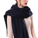 Women Thick Solid-Colored Woolen Scarf