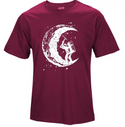 Men's Digging The Moon Print Casual T Shirt