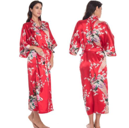 Women Satin Silk Robe