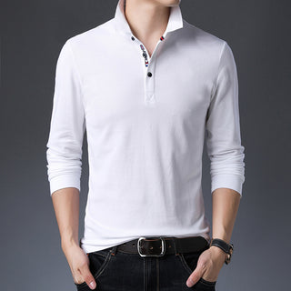 Buy white Men Mid Sleeve Solid Colored Polo Shirt