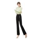 Micro Flared High Waist Drape Dress Pants