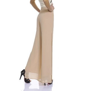 Chiffon Harem Split Wide-leg Pants