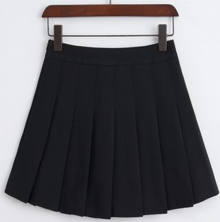 Buy black High-Waist Wild Pleated Skirt