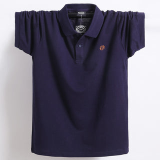 Buy navy-blue Men Lapel Polo T-Shirt