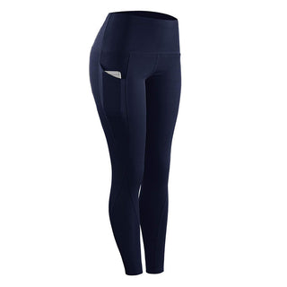 Buy navy-blue Side Pocket High Waist Leggings