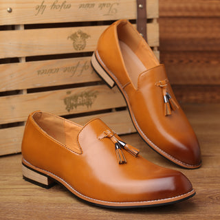 Men Tasseled Solid Colored Loafers