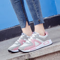 Color Contrast Geometric Patterned Flat Sneakers