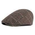 Men Retro Plaid Wool Hat