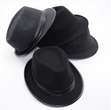 Men Woolen Leather Top Hat