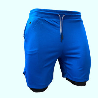 Buy blue Men Double Layer Shorts