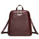 Large Capacity Leather Backpack