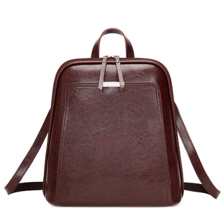 Large Capacity Leather Backpack