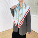 Women Multi-Patterned Printed Silk Scarf