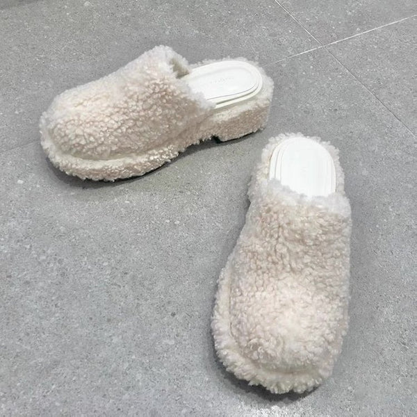 Baotou Plush Lamb Wool Comfort Shoes