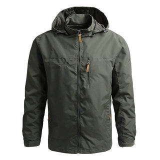 Buy army-green Men Windbreaker Outdoor Sports Jacket