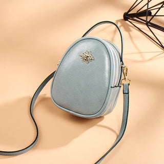 Insect-Clip Hard Leather Crossbody Bag