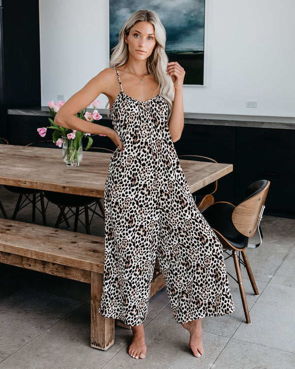 Strap-dot Printed Jumpsuit