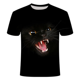 Buy 5-style Unisex Cute Cat Print 3D Short Sleeve T-shirt