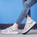 Color Contrast Geometric Patterned Flat Sneakers